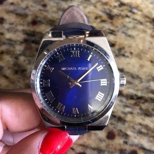 Navy and Platinum Micheal Kors Watch